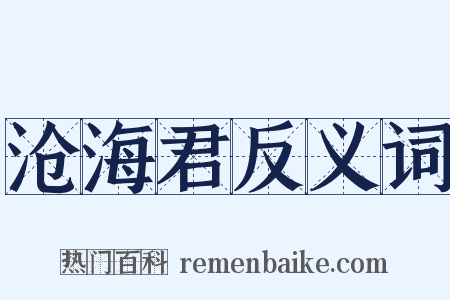 沧海君反义词是什么意思的图片